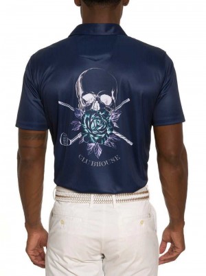 Robert Graham Blade Iron Performance Polo Sötétkék | 081IBJUSK
