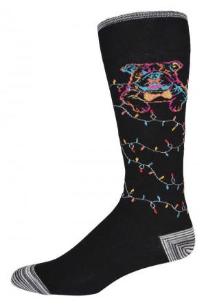 Robert Graham Bowtie Graham Sock Fekete | 401ZBIATY