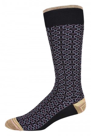 Robert Graham Calix Socks Fekete | 436CFQJZS