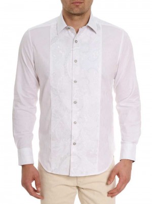 Robert Graham Clarion Long Sleeve Button Down Shirt Fehér | 867IMGQLF