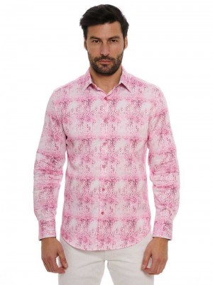 Robert Graham Dreamweaver Long Sleeve Button Down Shirt Rózsaszín | 517GFOKNX