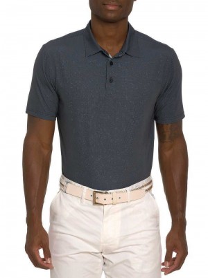 Robert Graham Hyde Performance Polo Fekete | 721WEHXYO