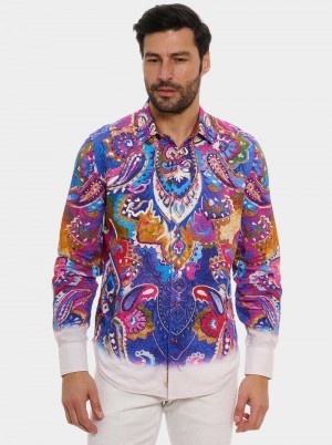 Robert Graham Limited Edition Bead My Guest Long Sleeve Button Down Shirt Multi | 548PWBHLZ