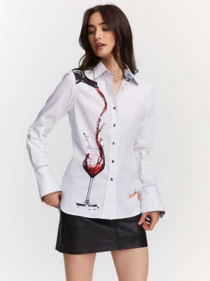 Robert Graham Pinot Noir Shirt Fehér | 261MXDYWG