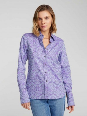 Robert Graham Priscilla Shirt Lilac | 047XQPYBF