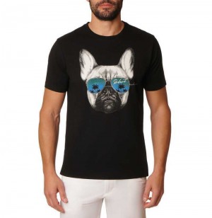 Robert Graham Shady Paws T-shirt Fekete | 270HDMSCP