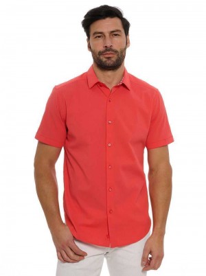Robert Graham Shark Bite 2 Short Sleeve Button Down Shirt Korall | 453SUJFZR
