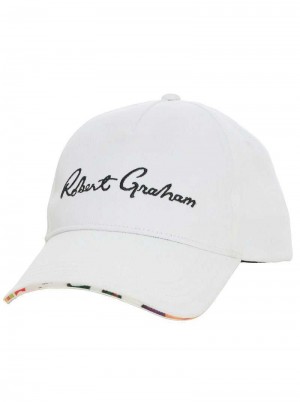 Robert Graham Splash Baseball Hat Fehér | 324ECYOWX