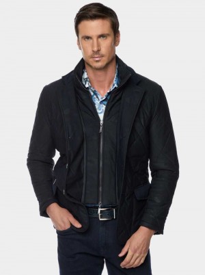 Robert Graham The Jetset V Woven Jacket Fekete | 569GLMXYB