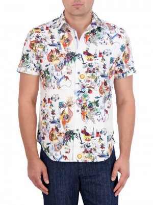 Robert Graham Trippin Short Sleeve Button Down Shirt Multi | 694NGAUIE